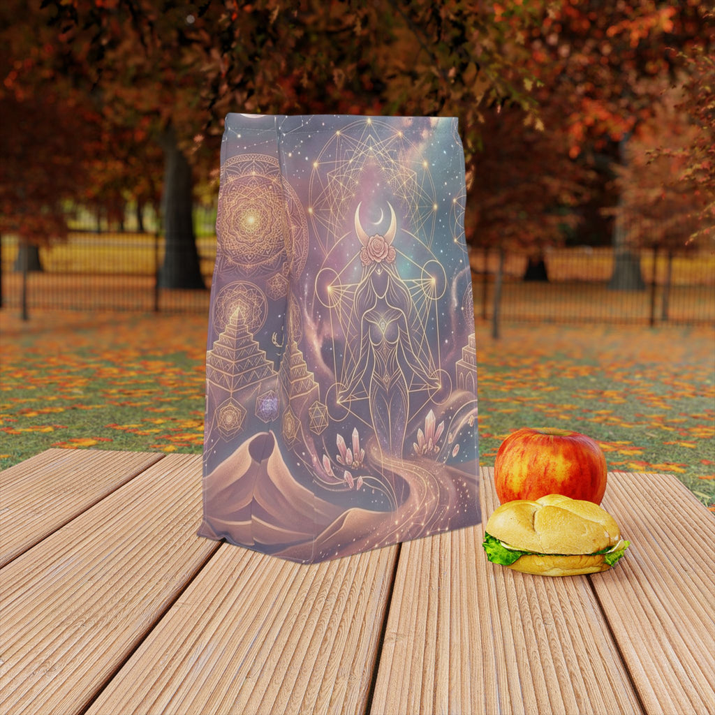 Goddess Moon Mystic Illustration Lunch Bag | Spiritual Celestial Art