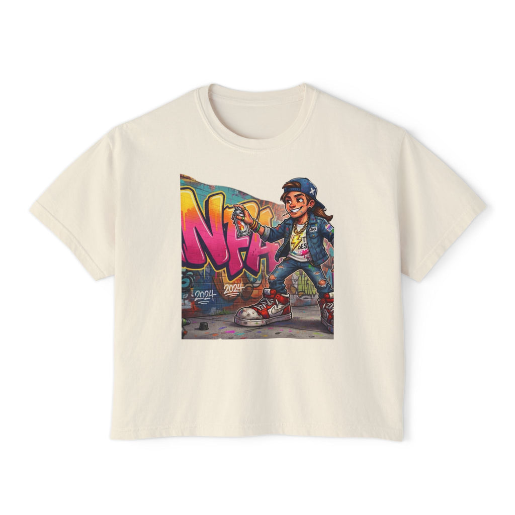 Skateboard Graffiti Character Women's Tee | Retro Street Art Tee