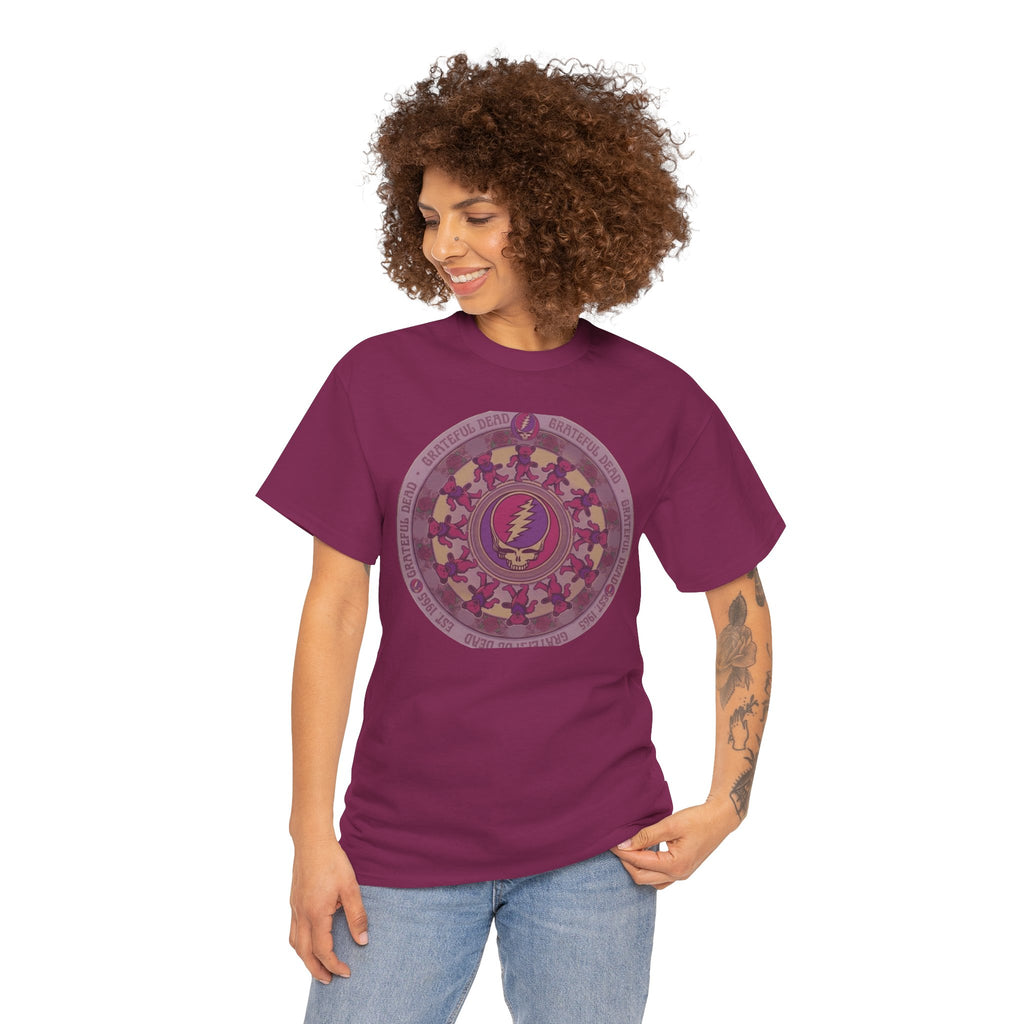 Grateful Dead Steal Your Face Mandala Tee | Psychedelic Band Shirt
