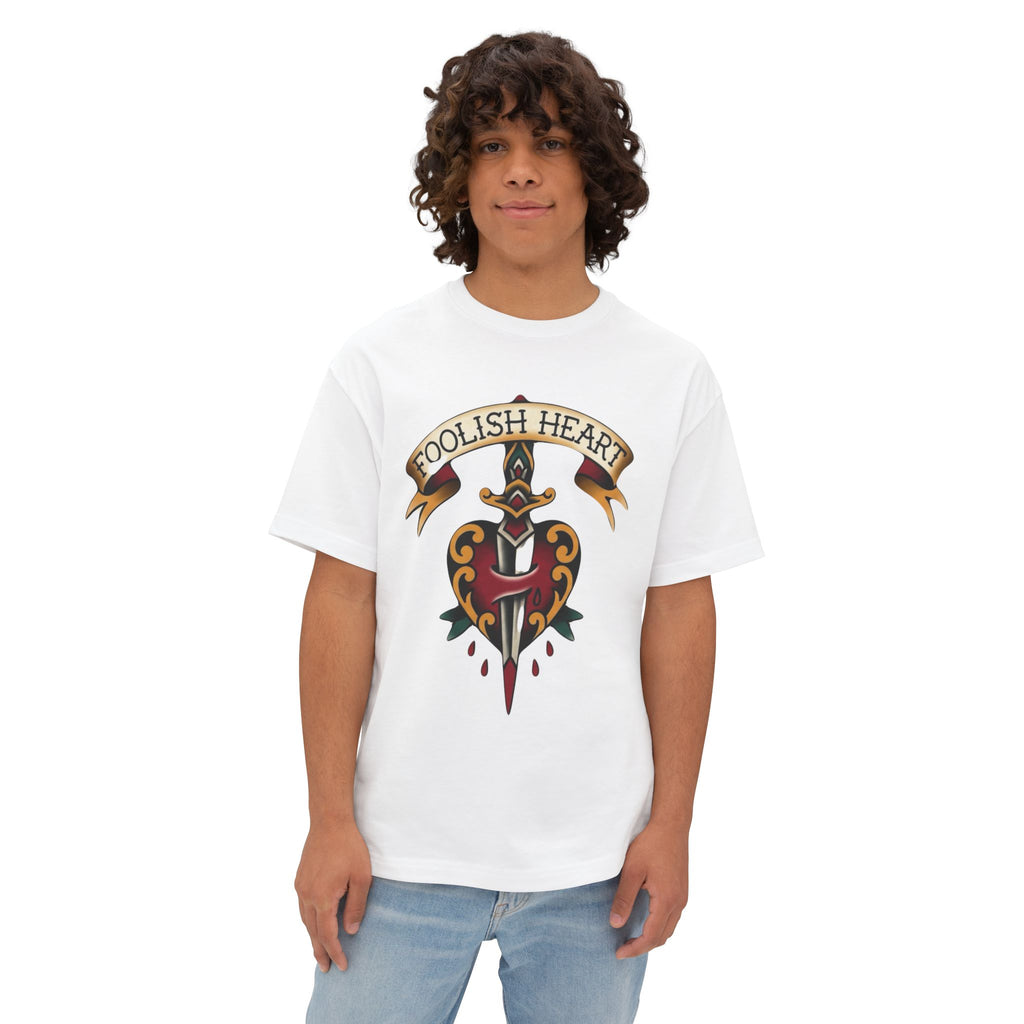 Foolish Heart dagger-through-heart Tattoo Tee | Graphic T-Shirt