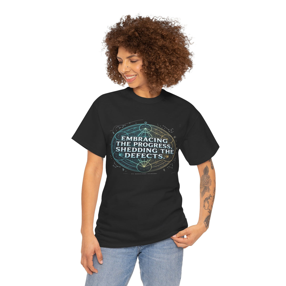 Embracing the Progress Shedding the Defects Sacred Geometry Recovery Shirt, Spiritual Awakening  NA AA Gift Apparel