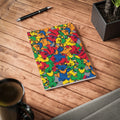 Colorful Animal Softcover Notebook, A5 | Journal for Kids, Creative Writing, Grateful Dead bear tie-dye