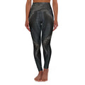 Black Snake Skin Print Leggings | High Waisted Yoga Leggings, Burning Man Festival leggings, Halloween, Concert gear, Deadhead