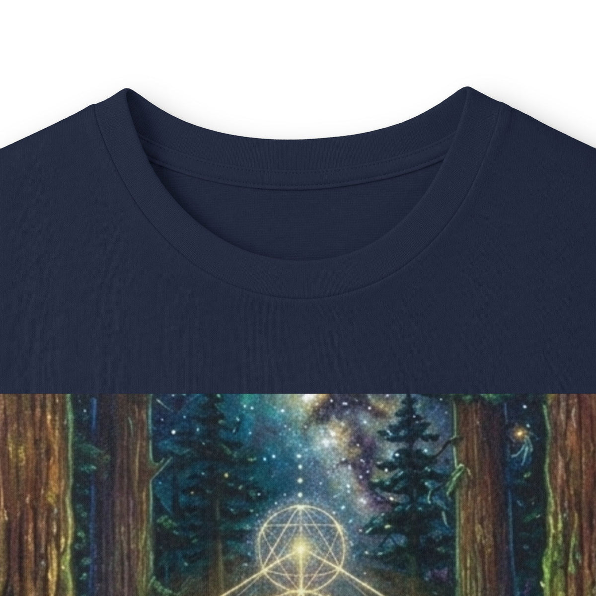 Mystic Owl in Forest Long Sleeve Tee | Moonlight, Geometric Magic