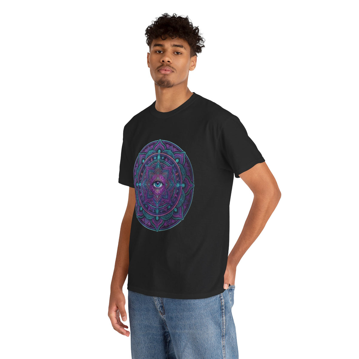 Third Eye Mandala T-Shirt | Psychedelic Spiritual Artwork, Geometric Meditation