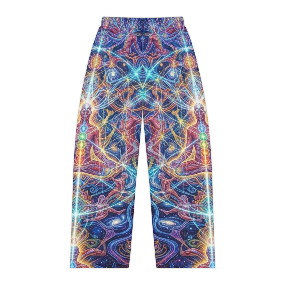 Abstract Kaleidoscope Pattern Pajama Pants | Colorful Psychedelic Design