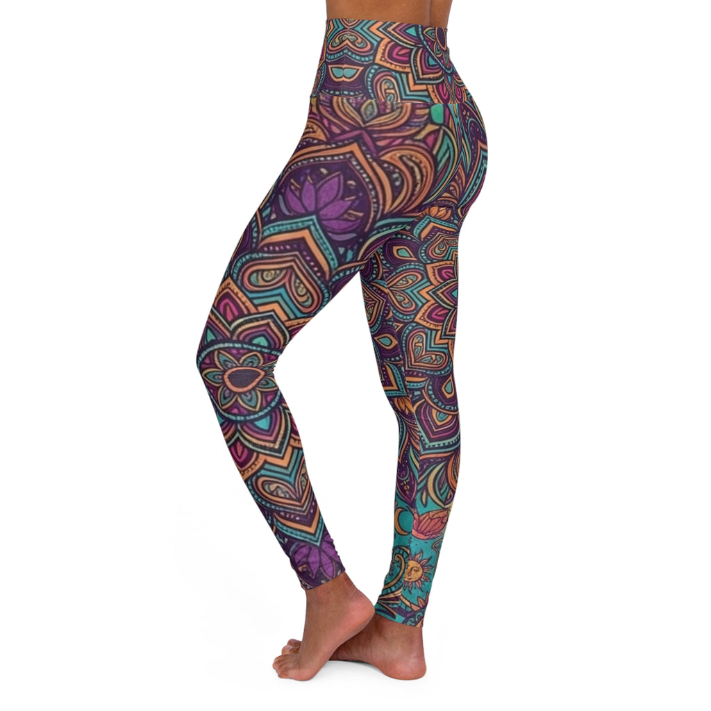Colorful Mandala Paisley Pattern Leggings