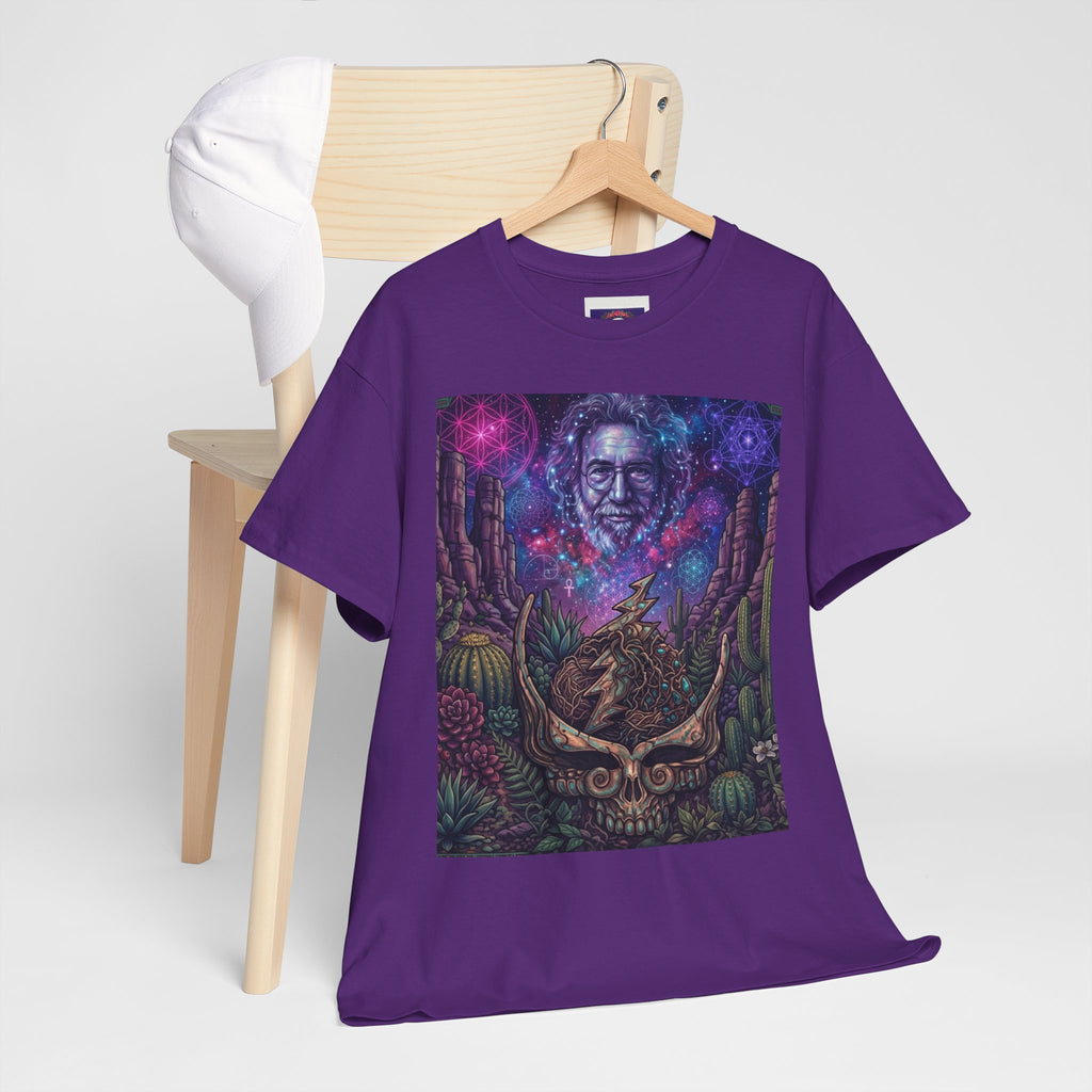 Cosmic Desert Skull Tee | Psychedelic Southwest Nightscape,Deadhead gift