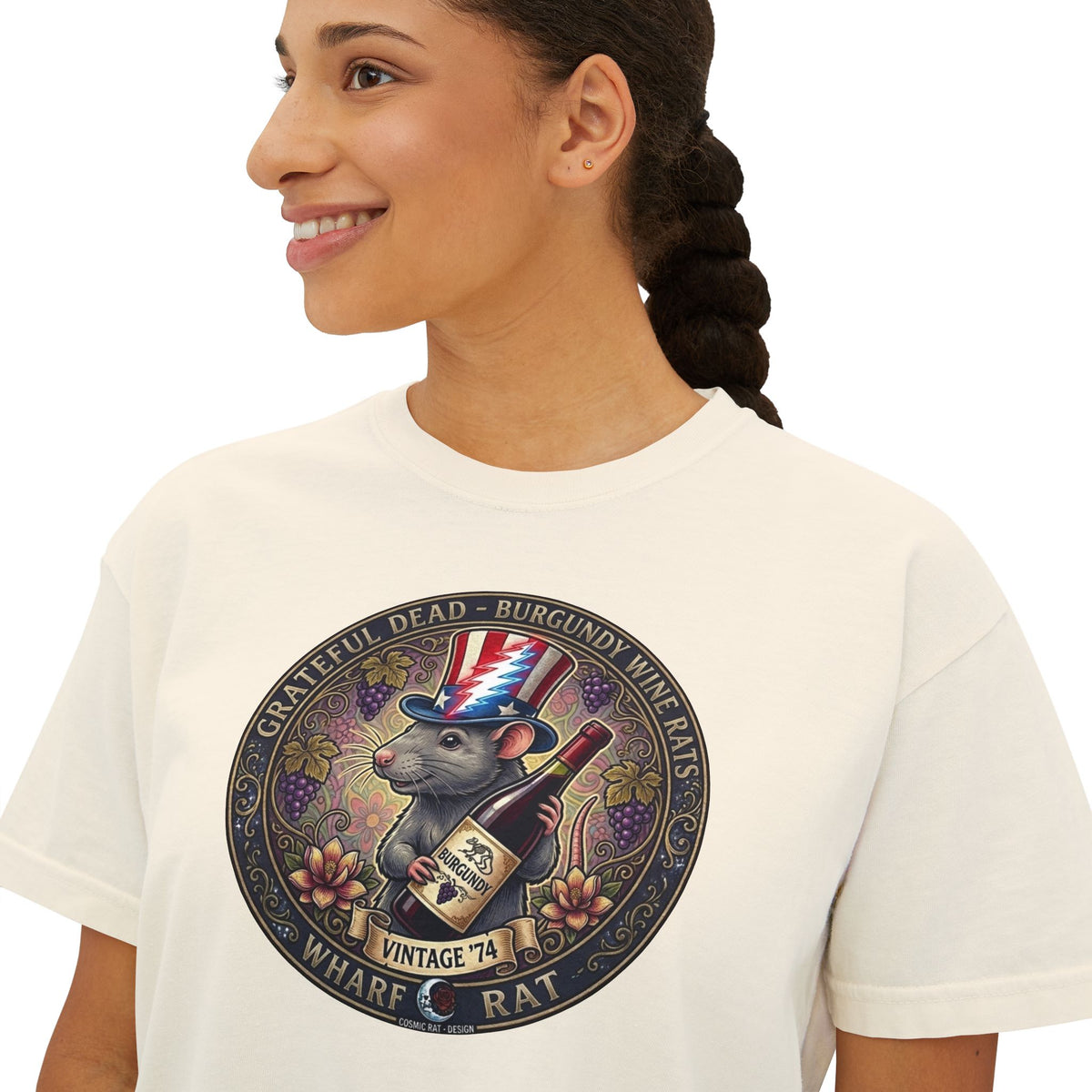 Wharf Rat Women's Tee | Deadhead USA Flag Americana Music