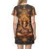 Ganesha Illustration T-Shirt Dress | All-Over Print Spiritual Mandala, Festival Dress, Burning Man Apparel