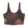 Fishnet Lace Pattern Sports Bra | Grunge Mermaid Scale AOP, EDC, Burning Man, Music Festivals, Raver, Deadhead