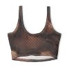 Fishnet Lace Pattern Sports Bra | Grunge Mermaid Scale AOP, EDC, Burning Man, Music Festivals, Raver, Deadhead