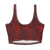 Red Snake Skin Pattern Sports Bra | All-Over Print Crop Top, Festival Top, Raver, Concert Apparel, Deadhead, Phish, Halloween, Burning Man