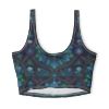 Teal Mushroom Mandala Sports Bra | Forest Floral Psychedelic Crop