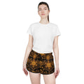 Golden Mandala Pattern Shorts | Abstract Boho Kaleidoscope