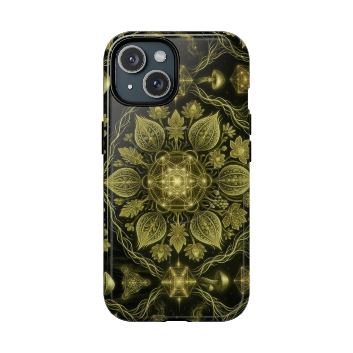 Golden Floral Mandala Phone Case | Tough Magnetic Case