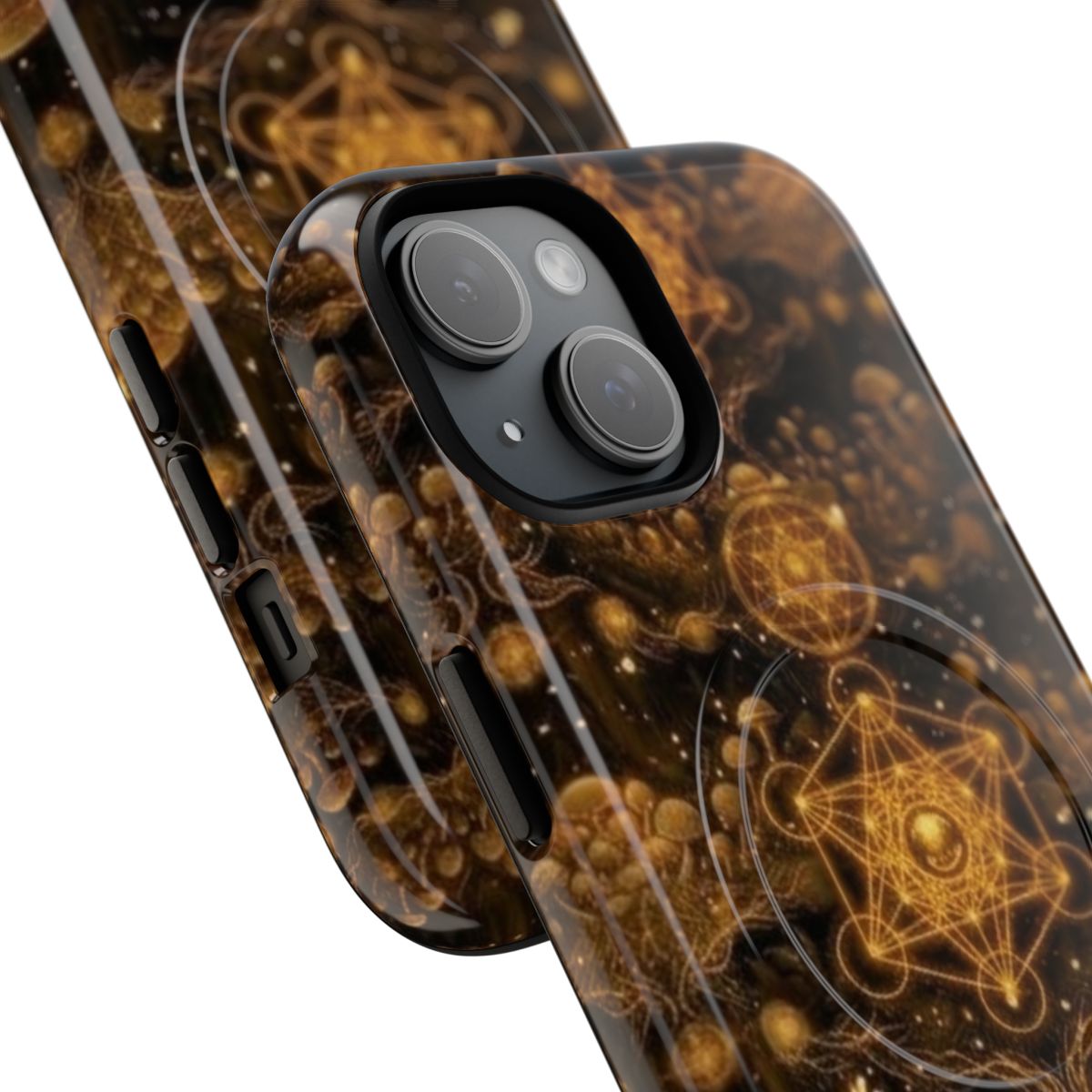 Golden Sacred Geometry Phone Case | Tough Magnetic Case