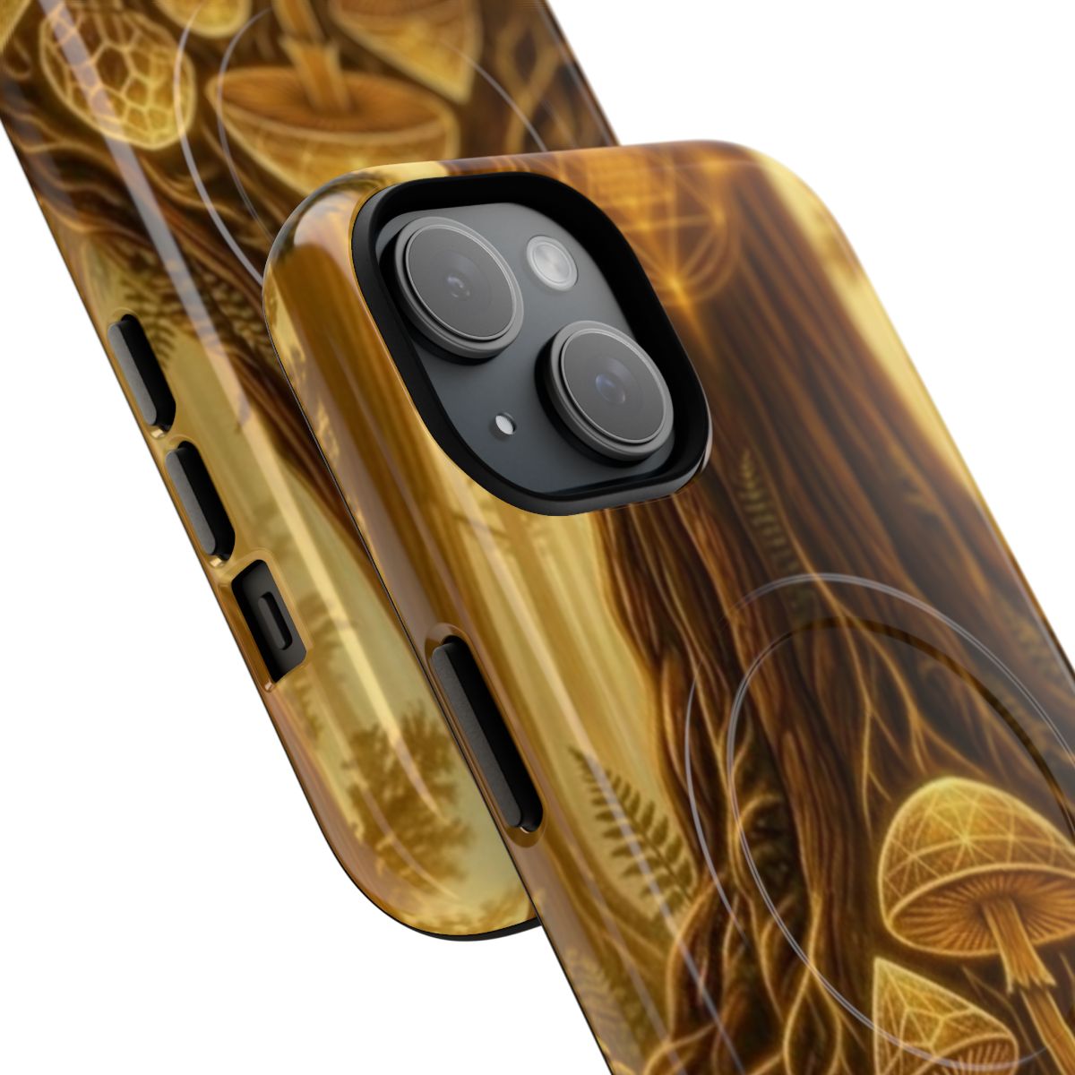 Golden Mushroom Forest Phone Case | Tough Magnetic Case