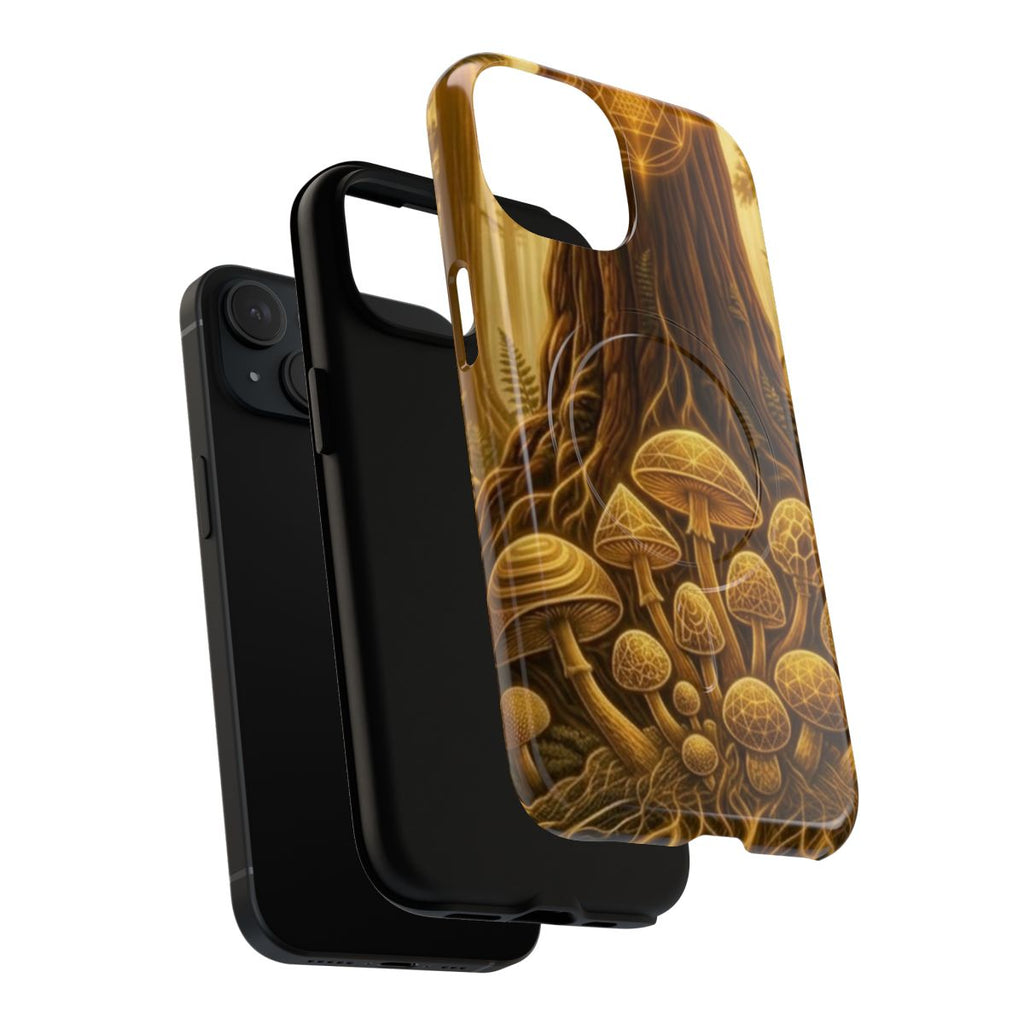 Golden Mushroom Forest Phone Case | Tough Magnetic Case