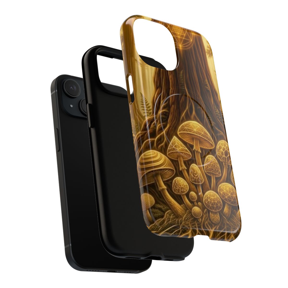 Golden Mushroom Forest Phone Case | Tough Magnetic Case