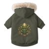 Green Man Leaf Face Pet Parka Jacket | Mythical Nature Dog Hoodie