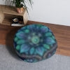 Floral Mandala Metatron's Cube Tufted Floor Pillow