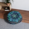 Floral Mandala Metatron's Cube Tufted Floor Pillow