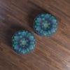 Floral Mandala Metatron's Cube Tufted Floor Pillow