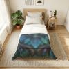 Floral Sacred Geometry Cotton Comforter | Teal Mushroom Mandala
