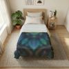Teal Floral Mandala Cotton Duvet Cover | Botanical Geometric Bedding