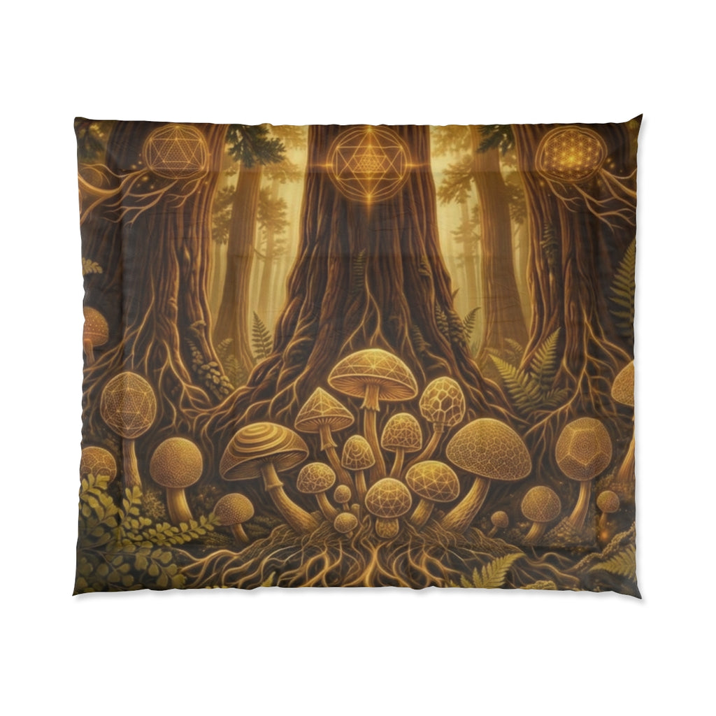 Mushroom Forest Comforter | Mystical Tree Roots Woodland Bedding