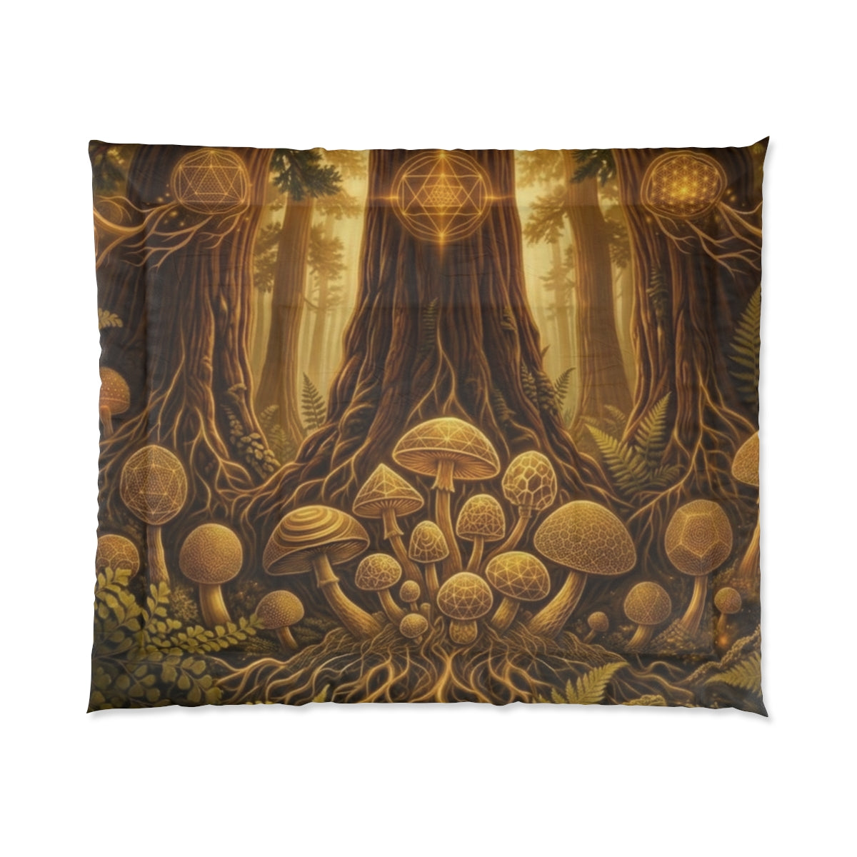 Mushroom Forest Comforter | Mystical Tree Roots Woodland Bedding