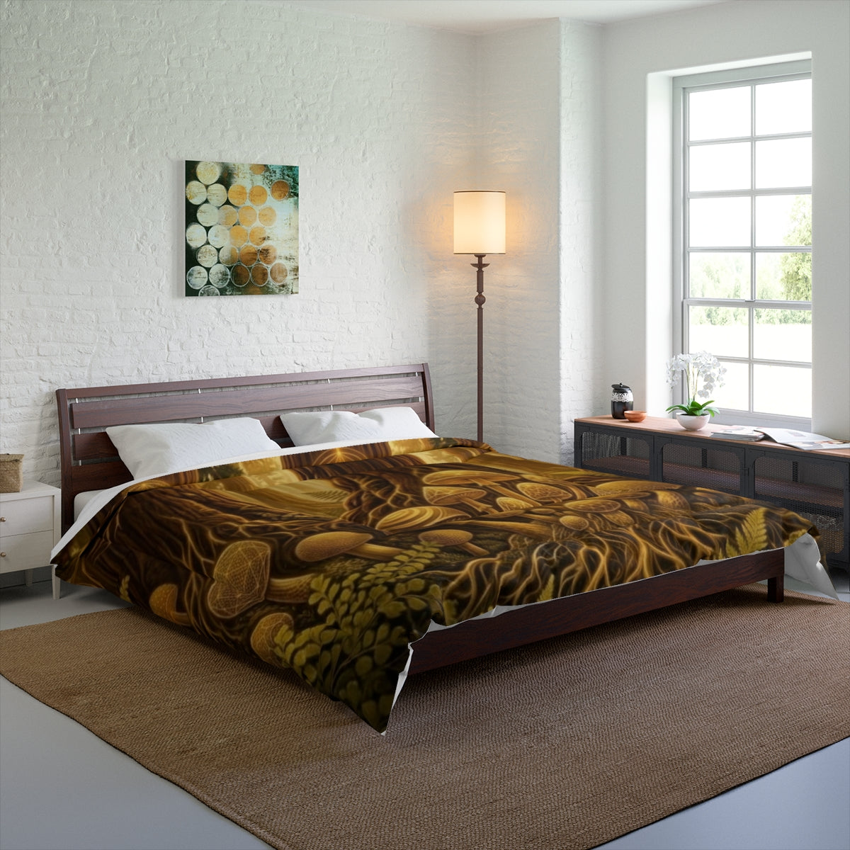 Mushroom Forest Comforter | Mystical Tree Roots Woodland Bedding