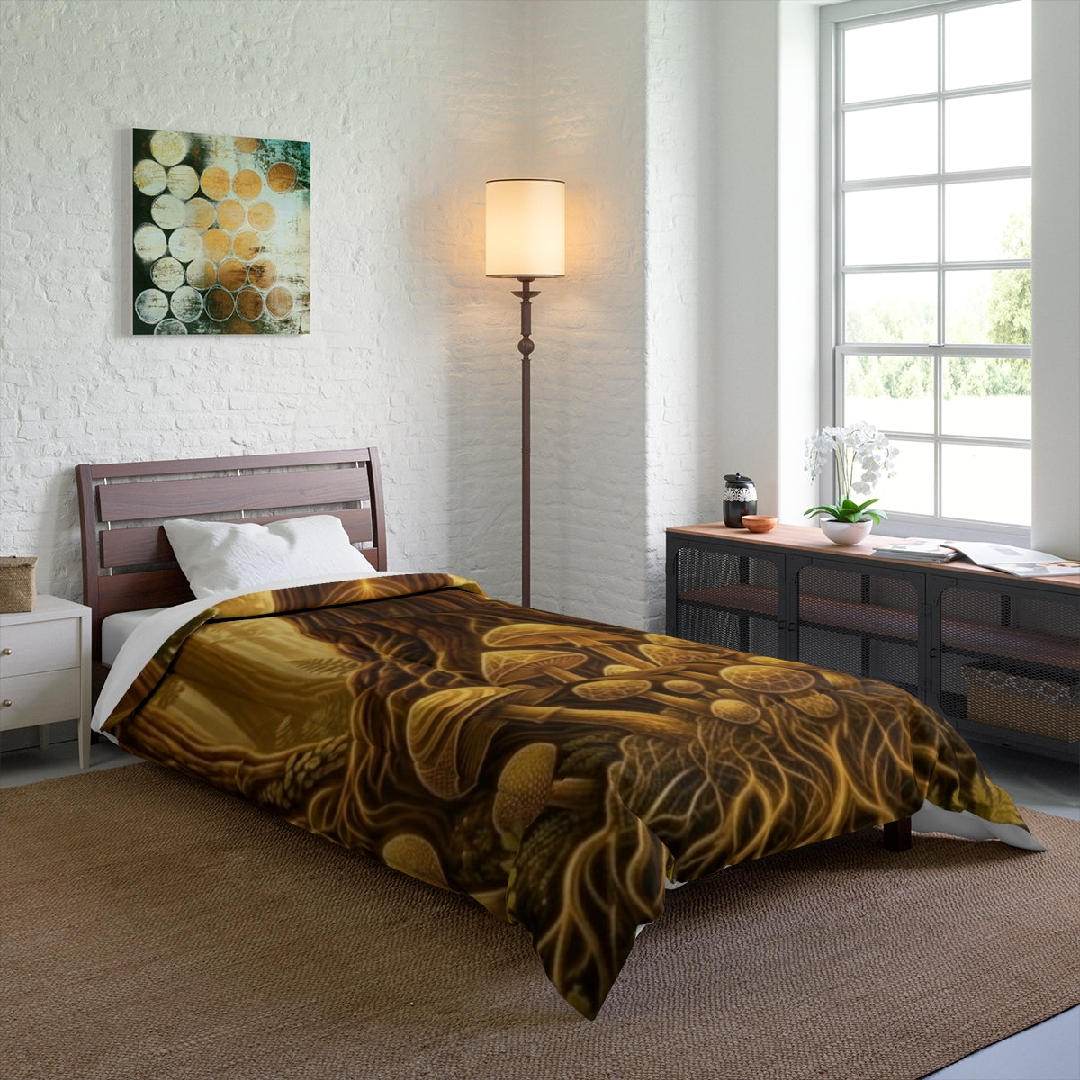 Mushroom Forest Comforter | Mystical Tree Roots Woodland Bedding
