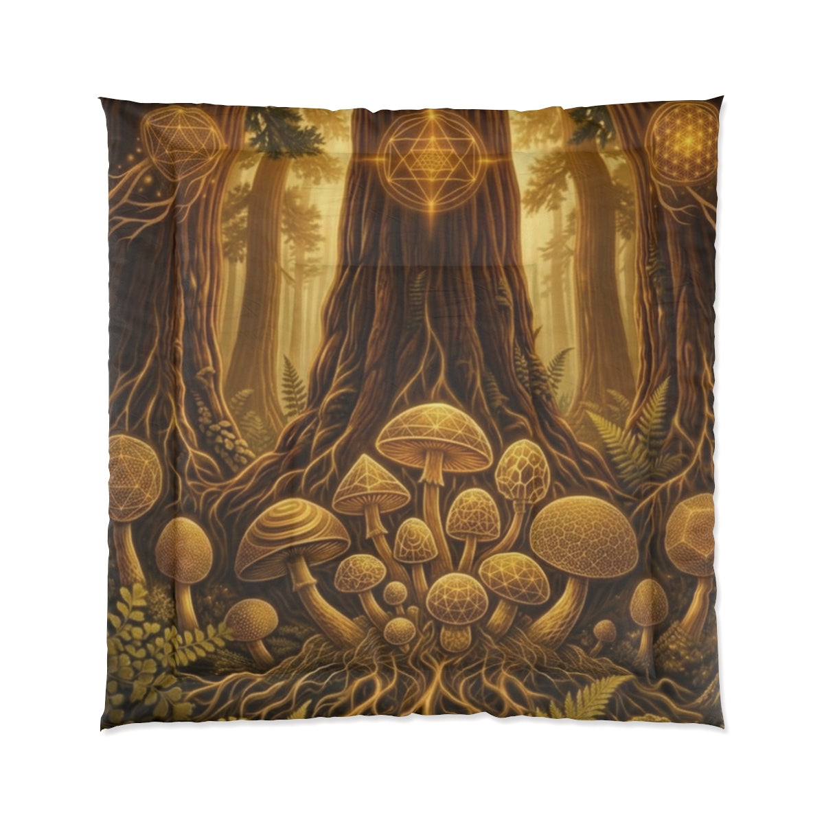 Mushroom Forest Comforter | Mystical Tree Roots Woodland Bedding