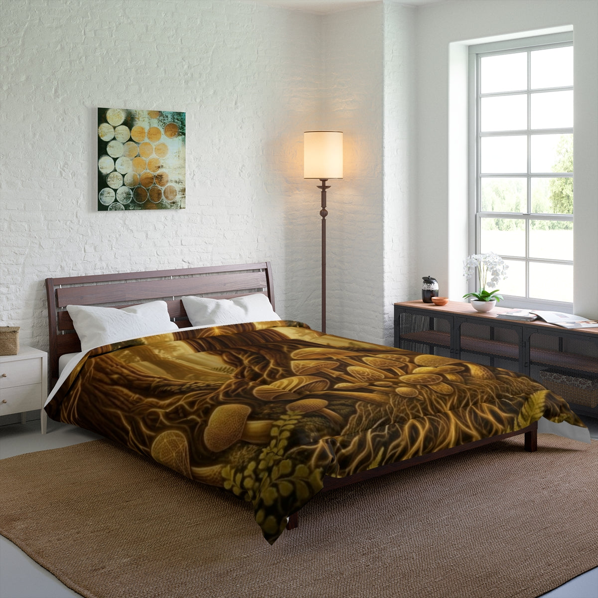 Mushroom Forest Comforter | Mystical Tree Roots Woodland Bedding