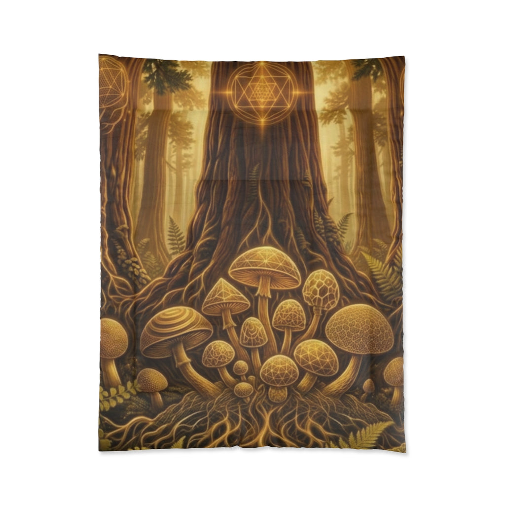 Mushroom Forest Comforter | Mystical Tree Roots Woodland Bedding