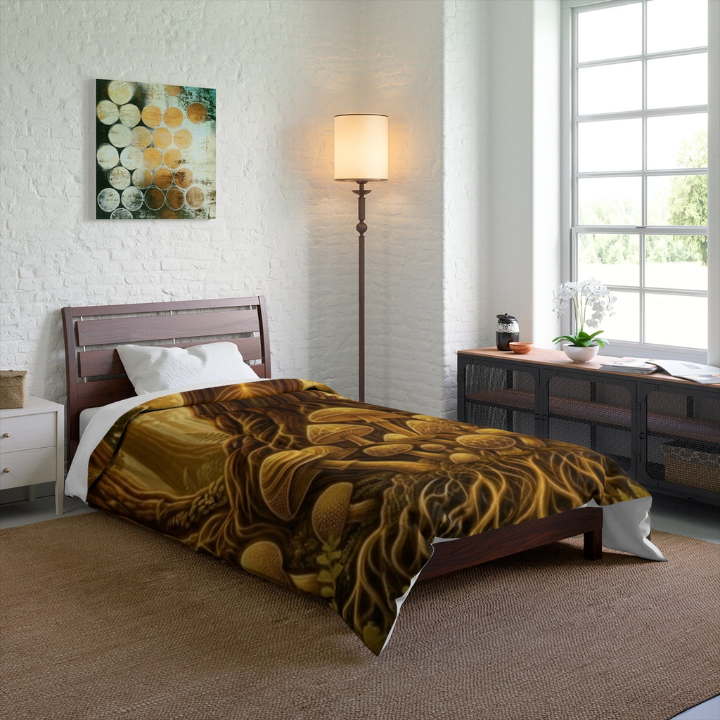 Mushroom Forest Comforter | Mystical Tree Roots Woodland Bedding