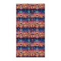 Black Rock City Nightscape Fabric, Cotton Twill by the Yard | Playa Tower Scenic Print, burning man