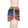 Burning Man Playa Festival Skyline Shorts | Colorful Carnival Night AOP Printed Shorts