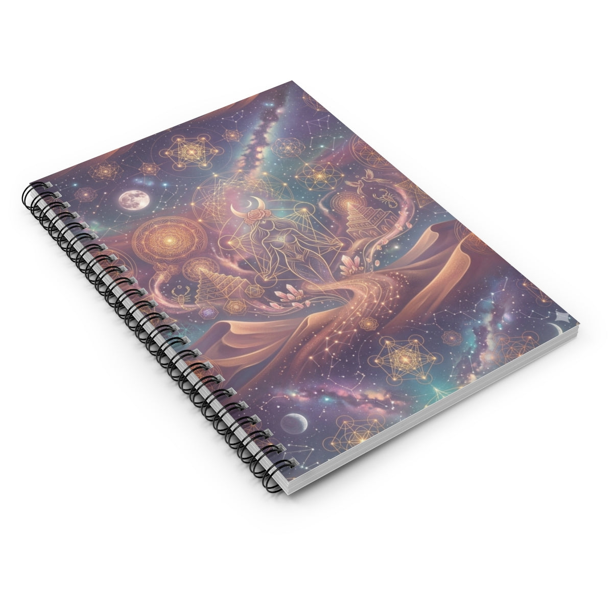 Cosmic Goddess Artwork Spiral Notebook | Ruled Journal
