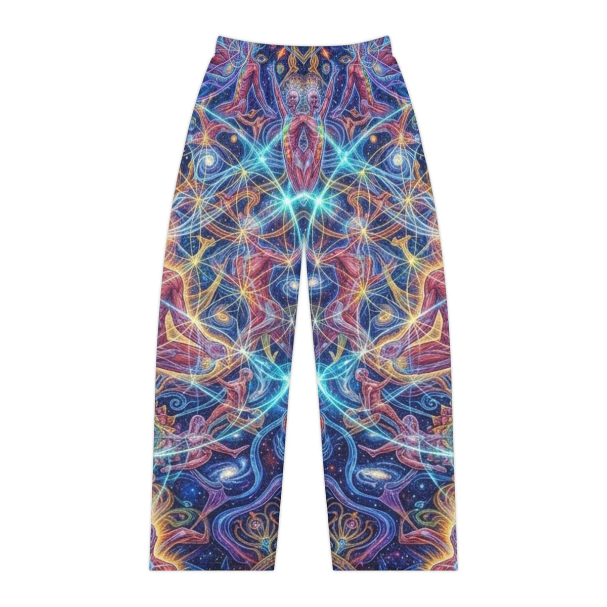 Abstract Kaleidoscope Pattern Pajama Pants | Colorful Psychedelic Design