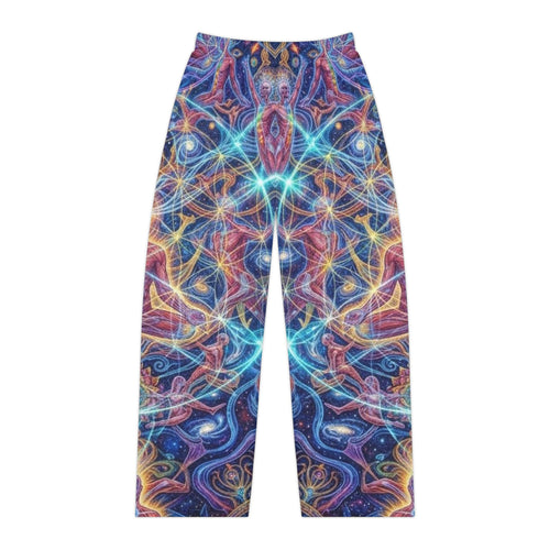 Abstract Kaleidoscope Pattern Pajama Pants | Colorful Psychedelic Design