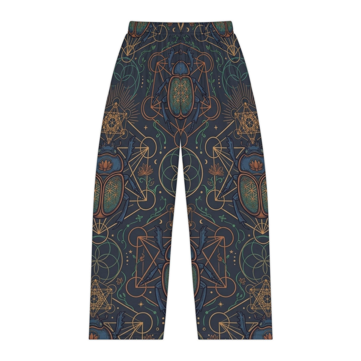 Art Nouveau Scarab Pattern Pajama Pants | All-Over Print