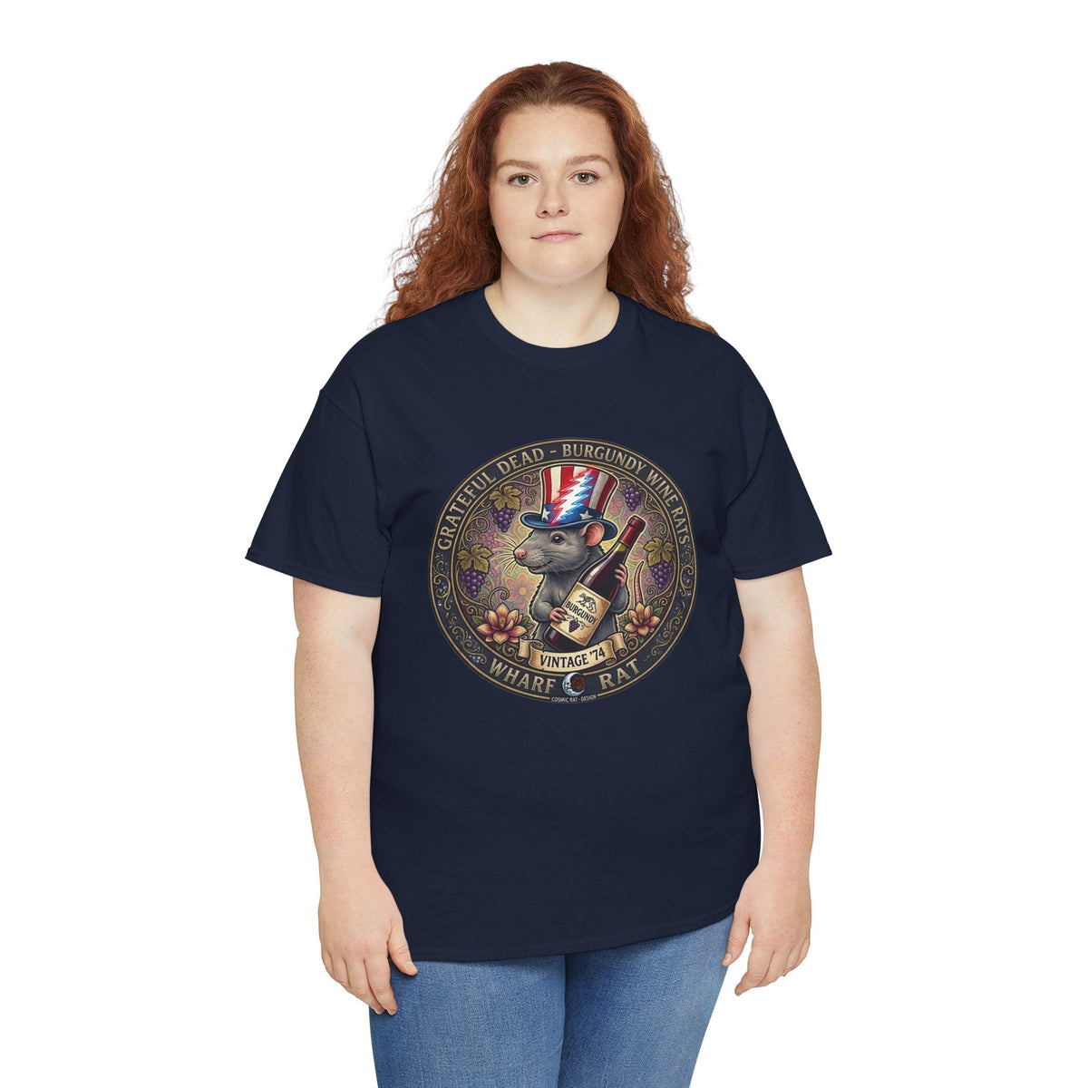 Wharf Rat Graphic Tee | Vintage Americana rat with top hat and bottle