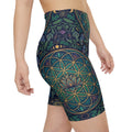 Floral Sacred Geometry Shorts | Women's Workout Shorts