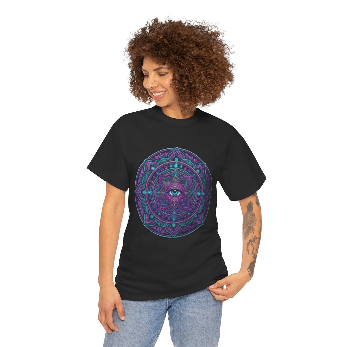 Third Eye Mandala T-Shirt | Psychedelic Spiritual Artwork, Geometric Meditation