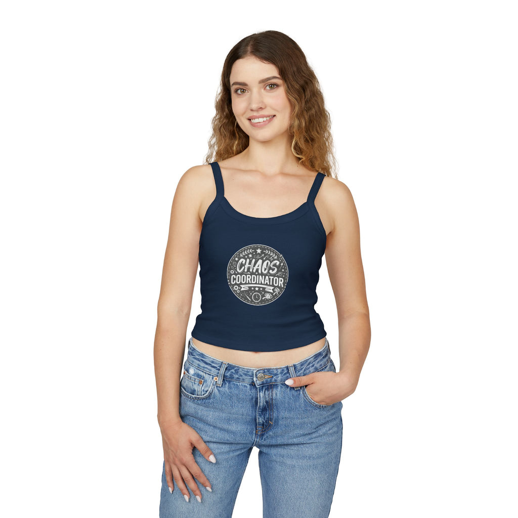 Chaos Coordinator tank top | distressed badge graphic
