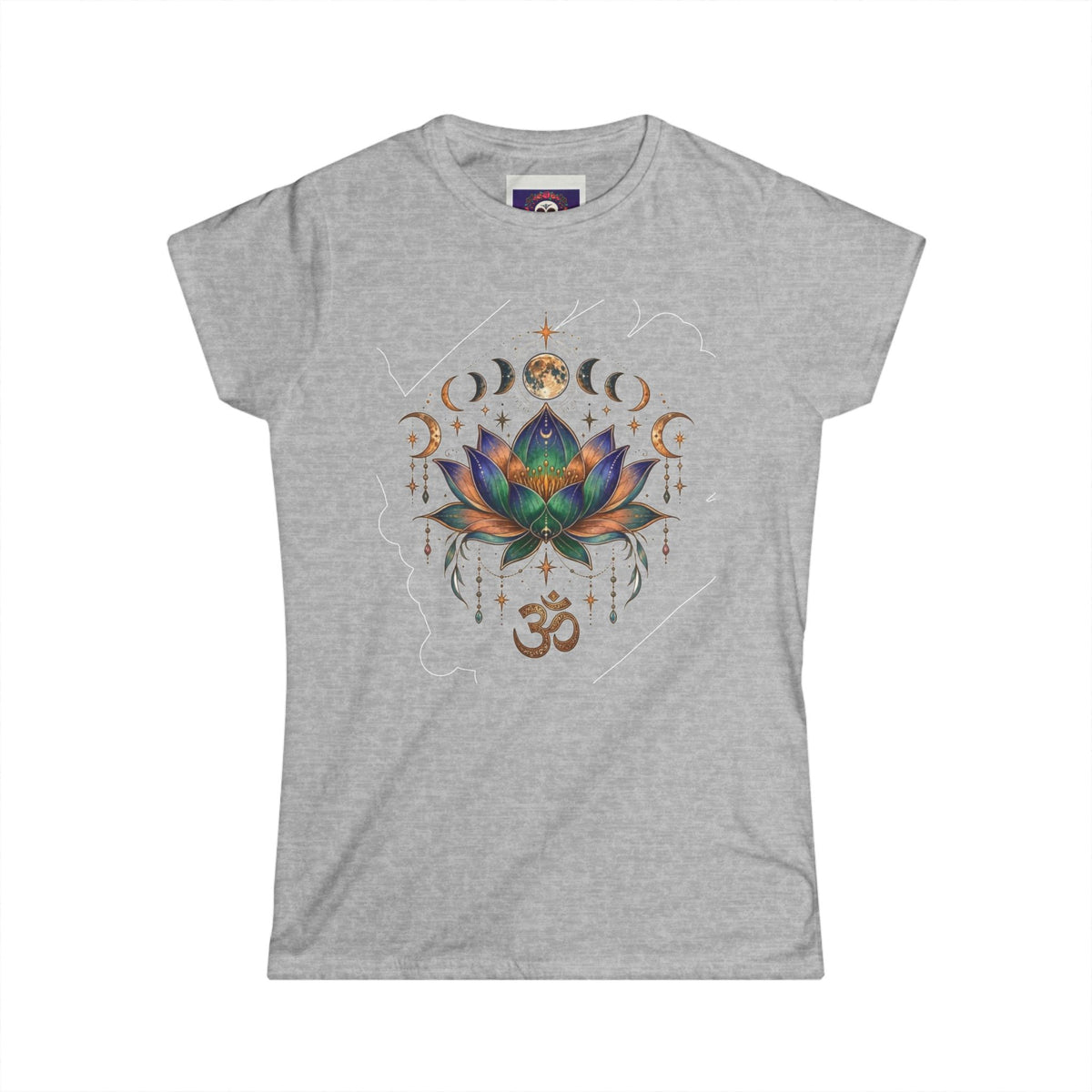 Minimal Grey Crewneck Tee | Plain Basic Women's T-Shirt, Soft Heather