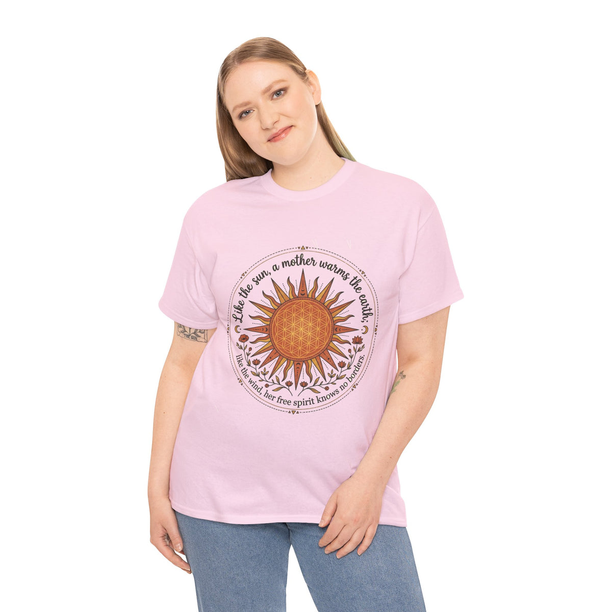Sunflower Mandala Tee | Sunburst Floral Graphic Shirt
